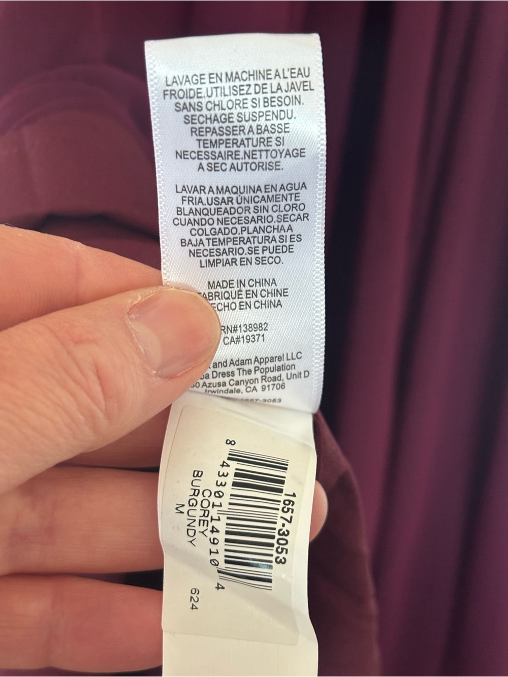 Dress the Population Plum V-Neck Midi Dress - Picture 8 of 8